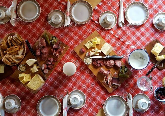 Colazione in baita dell'Hotel Olympic