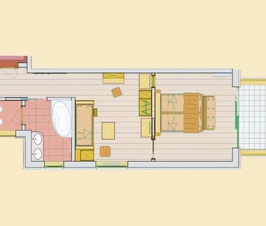 Pianta della Family Suite Tradizione Ladina