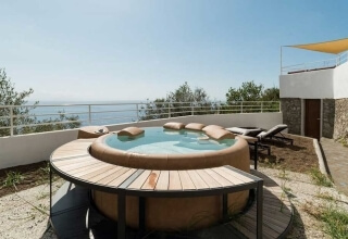 hot tub with sea view