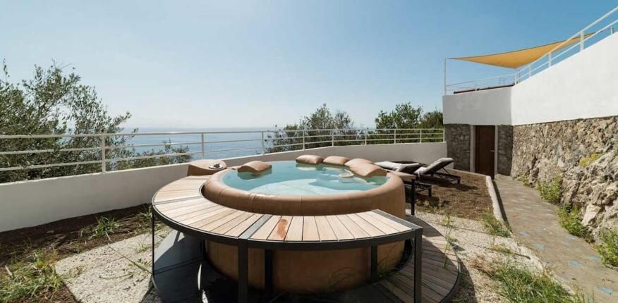 hot tub with sea view