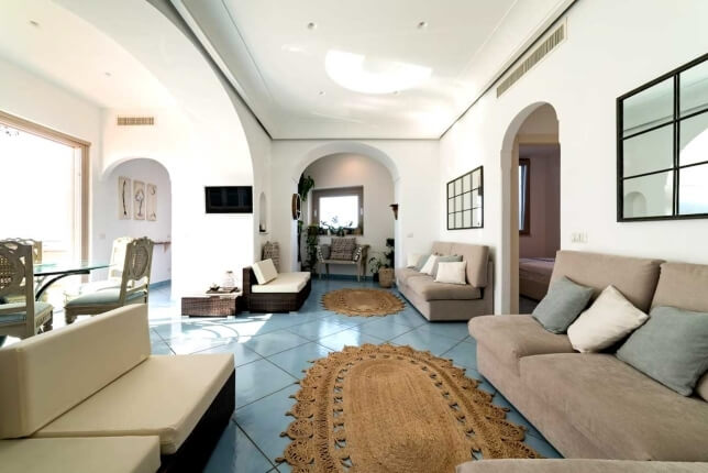 president's villa living area