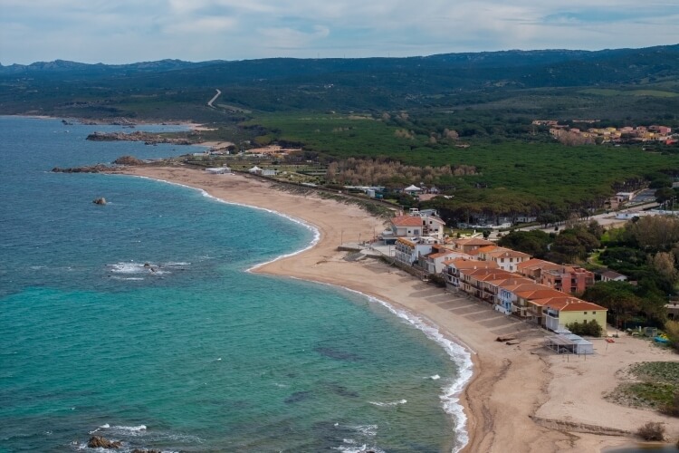 top view of a beach at Vignola Mare