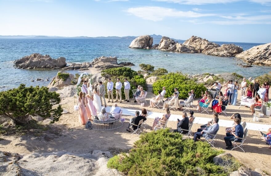 ceremony amidst the rocks