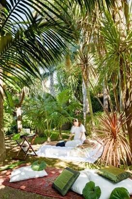 trattamento massaggi in giardino 