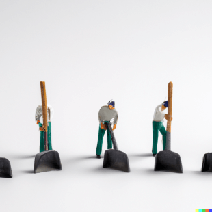 Modello di un gruppo di lavoratori