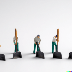 Modello di un gruppo di lavoratori