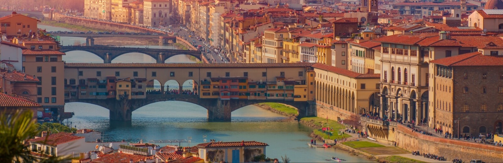 foto dall'alto ponte vecchio firenze