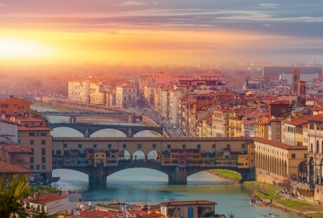 foto dall'alto ponte vecchio firenze