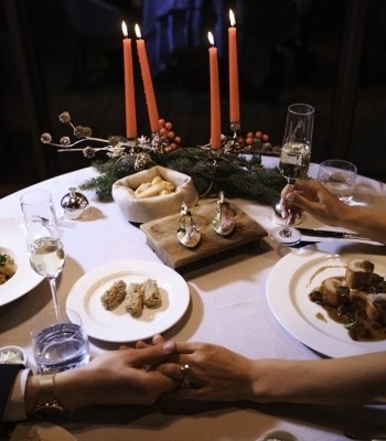 Dinner by candlelight