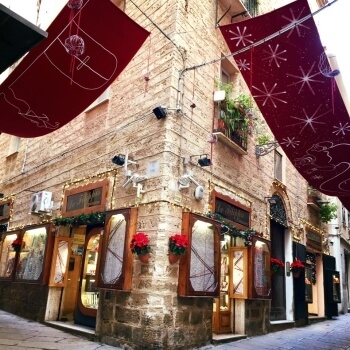 Centro storico di Alghero a Natale