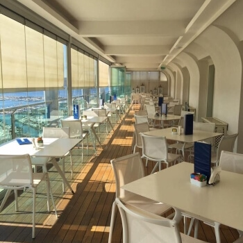 The interiors of the Skybar