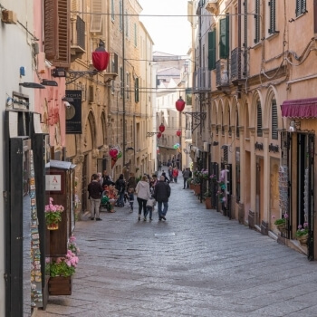 Shops in the old town of Alghero