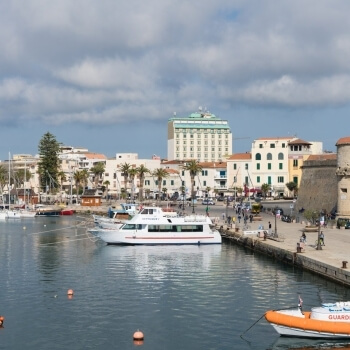 View of the Hotel from the port of Alghero