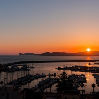 Unforgettable sunset on Alghero's Gulf