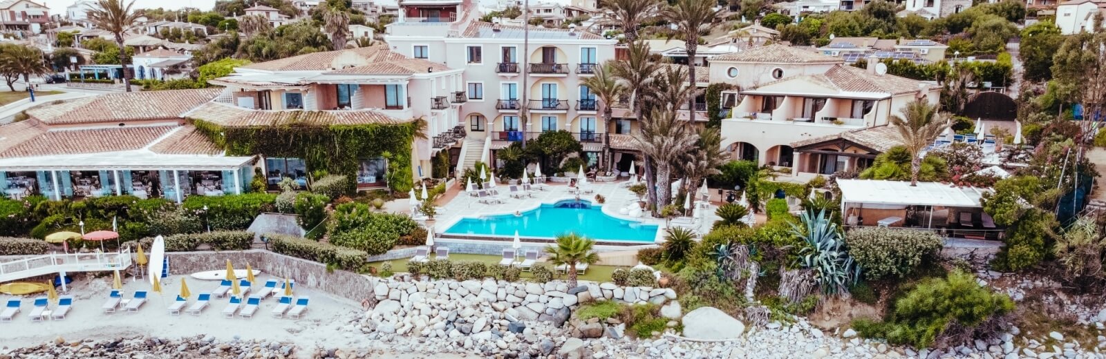 Vista dall'alto dell'Hotel La Bitta ad Arbatax