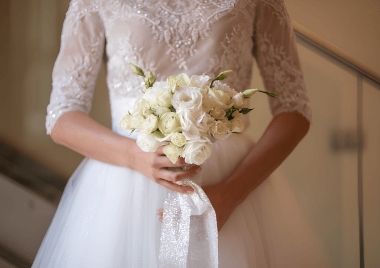 bride w bouquet 