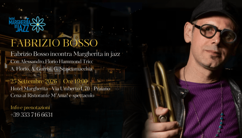 Jazz event poster featuring Fabrizio Bosso and Alessandro Florio Trio.
