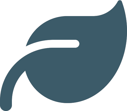 Stylisierte Blattgestaltung in dunklem Teal.