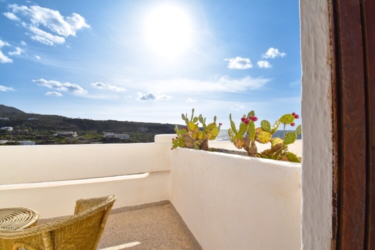 terrazza vista mare della camera superior