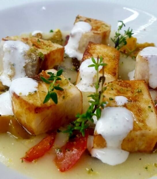 Patate con salsa yogurt