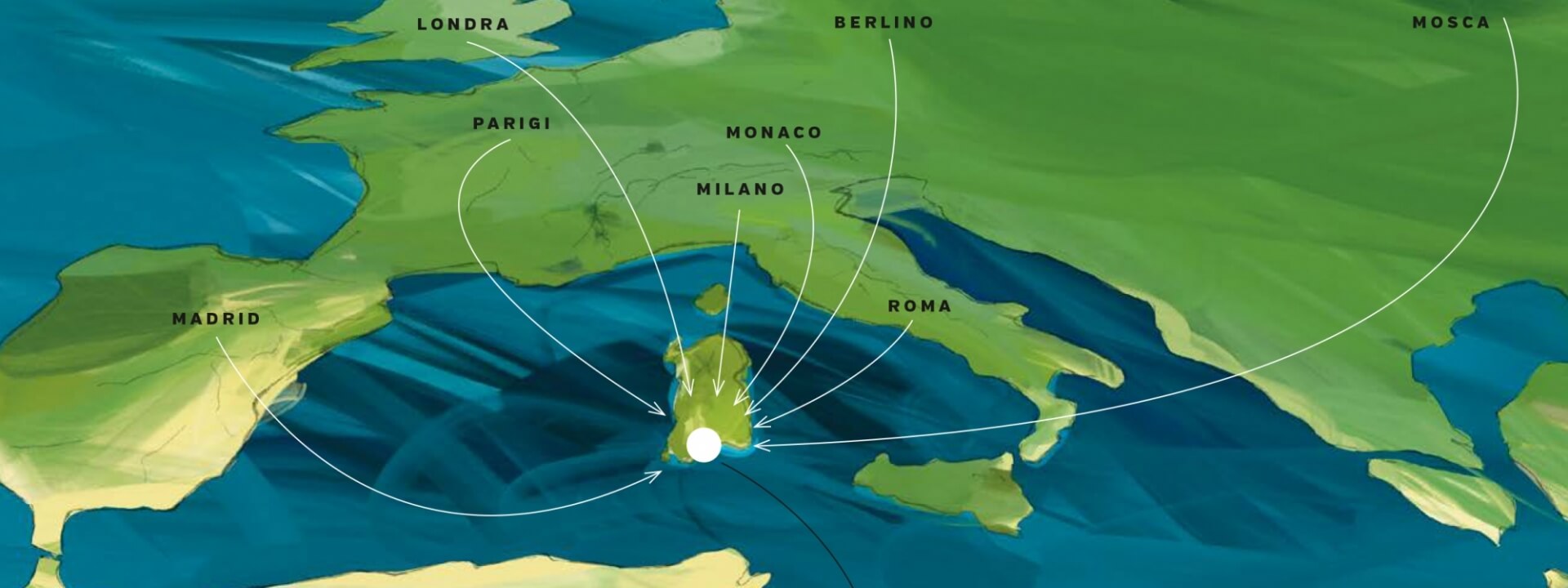 Mappa voli da Cagliari