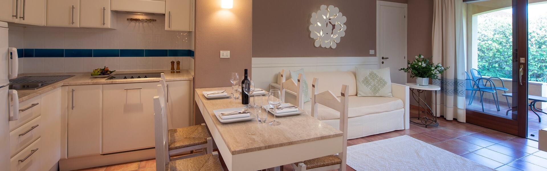 soggiorno e cucina trilocale 60 mq