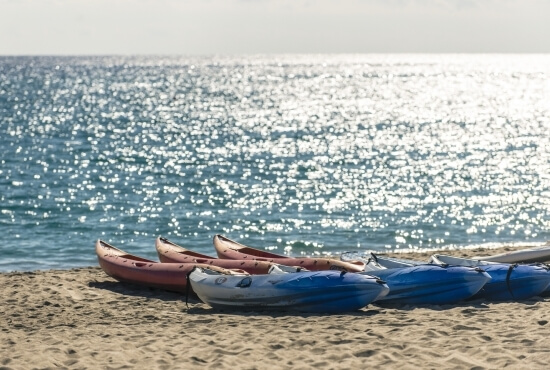 Canoes on the beach