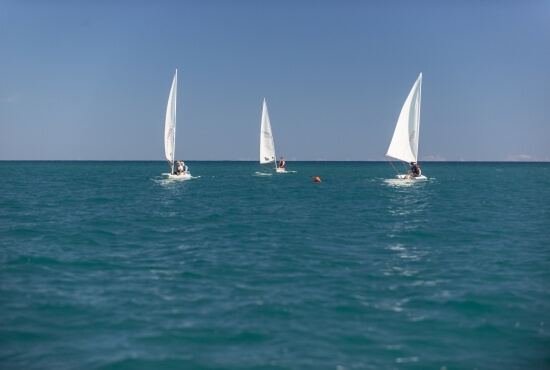 Sailboats in the Ogliastra sea