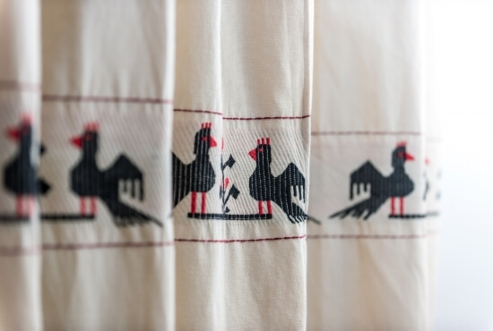 Curtains in modern Sardinian style