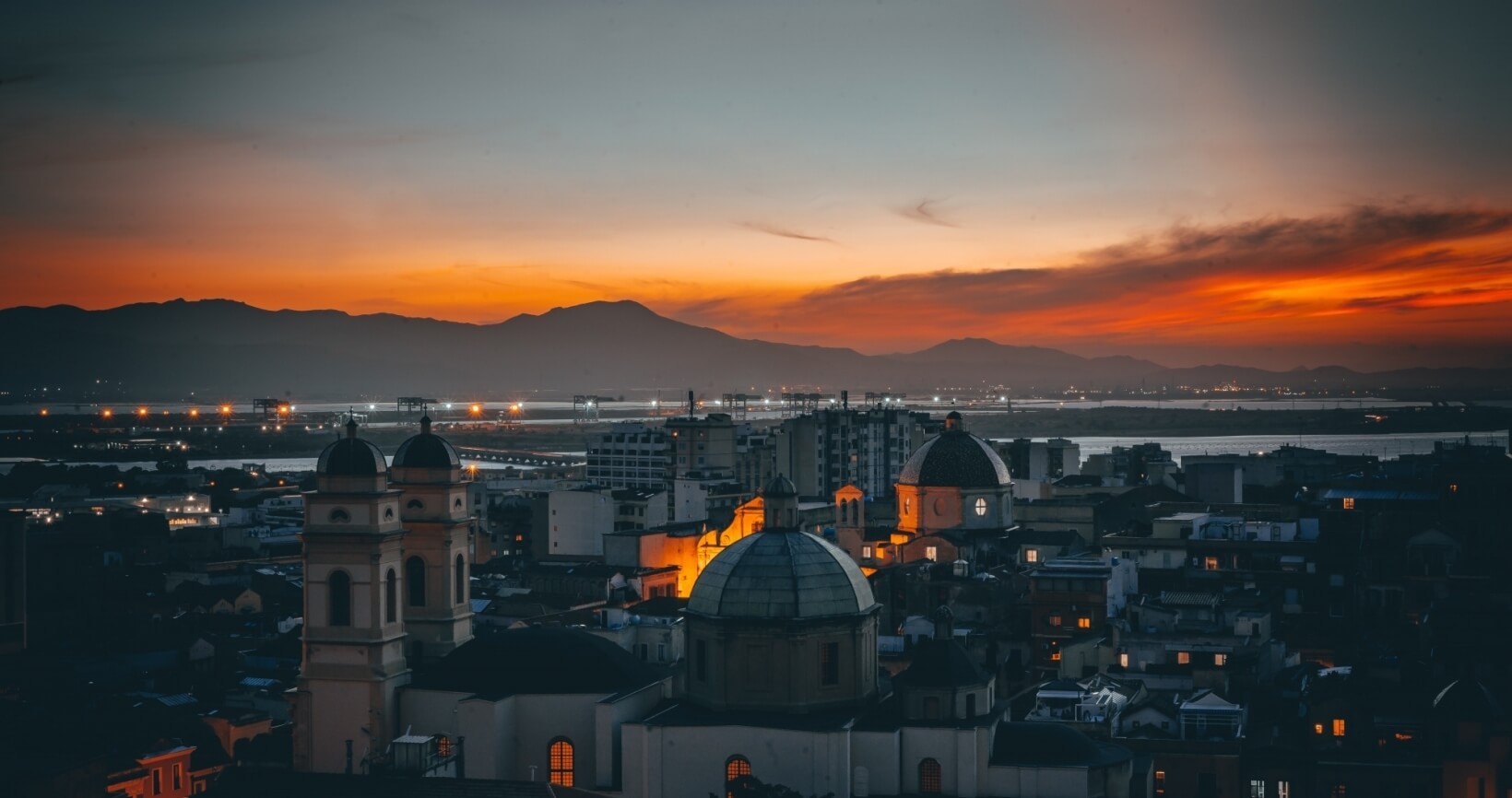 Cagliari night view