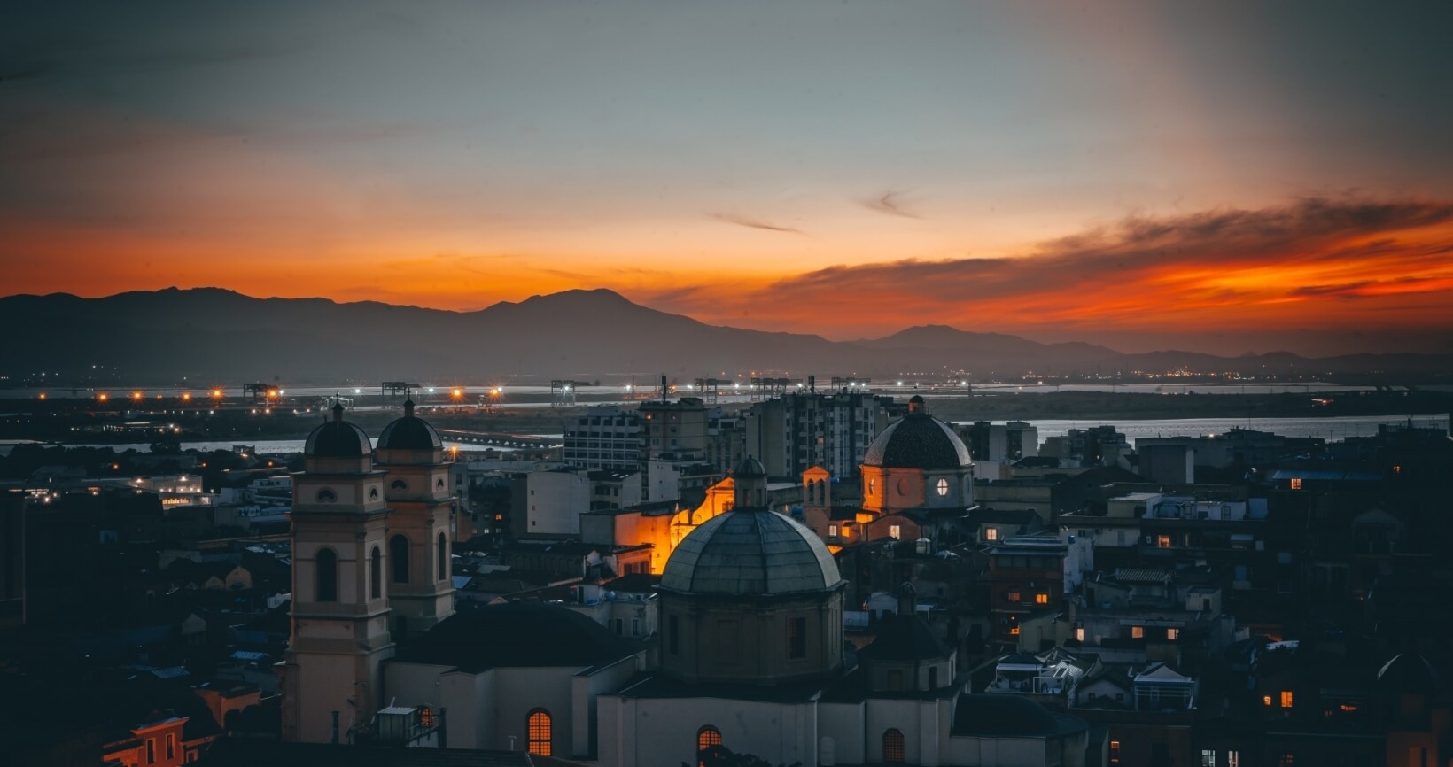 Cagliari night view