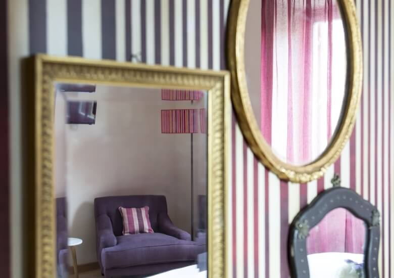 mirrors on the wall of the junior suite