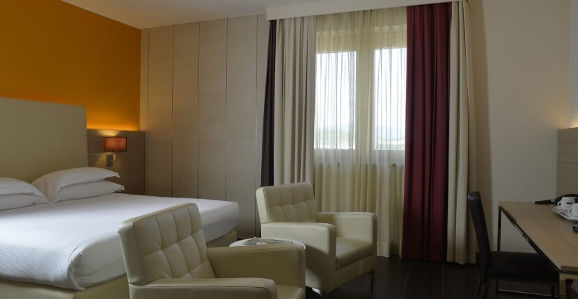 An innovative and modern design in the rooms of Soave Hotel