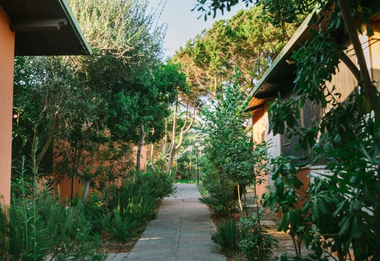 Pathway in the bungalows