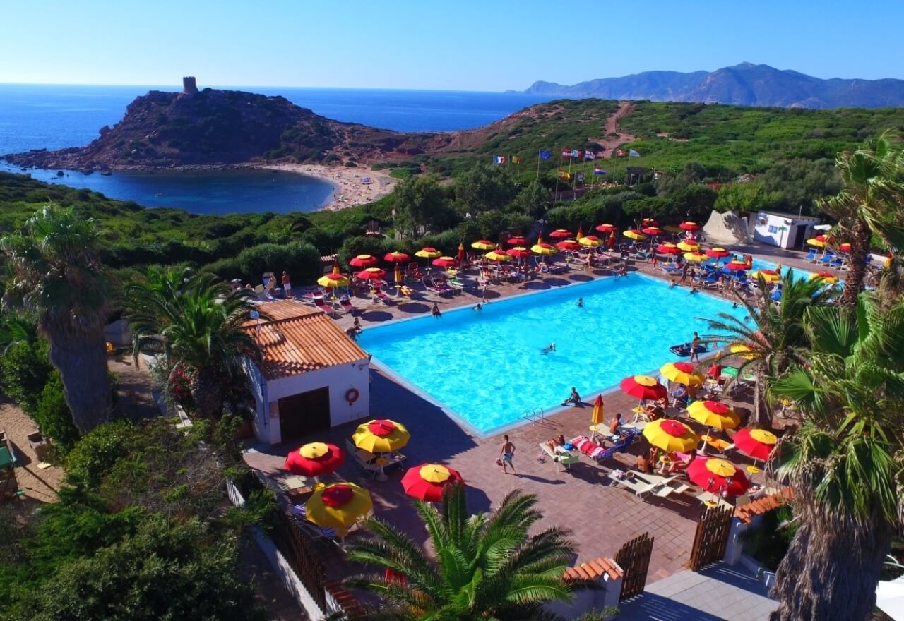 Panoramic view of the swimming pool