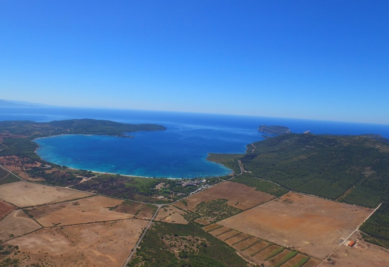 Porto Conte bay seen from above