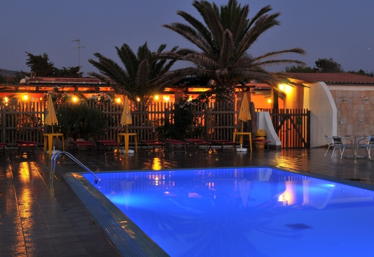 Pool at night