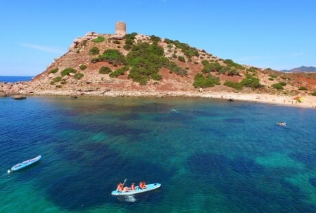 Canoeing on the beach of Porticciolo