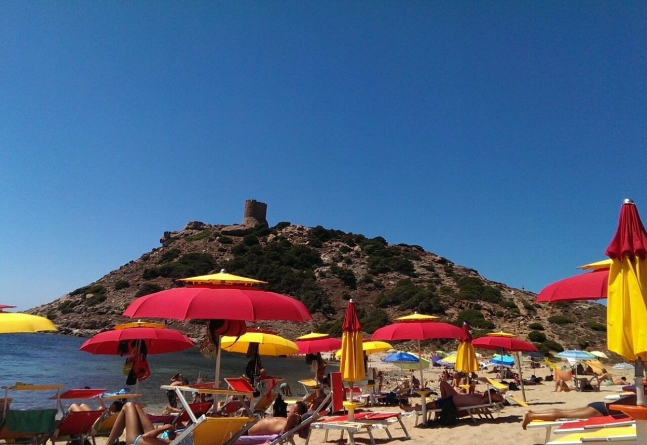 Beach umbrella in Torre del Porticciolo