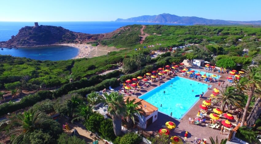 View of the camping swimming pool
