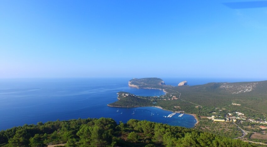 Panorama of Capo Caccia's Gulf