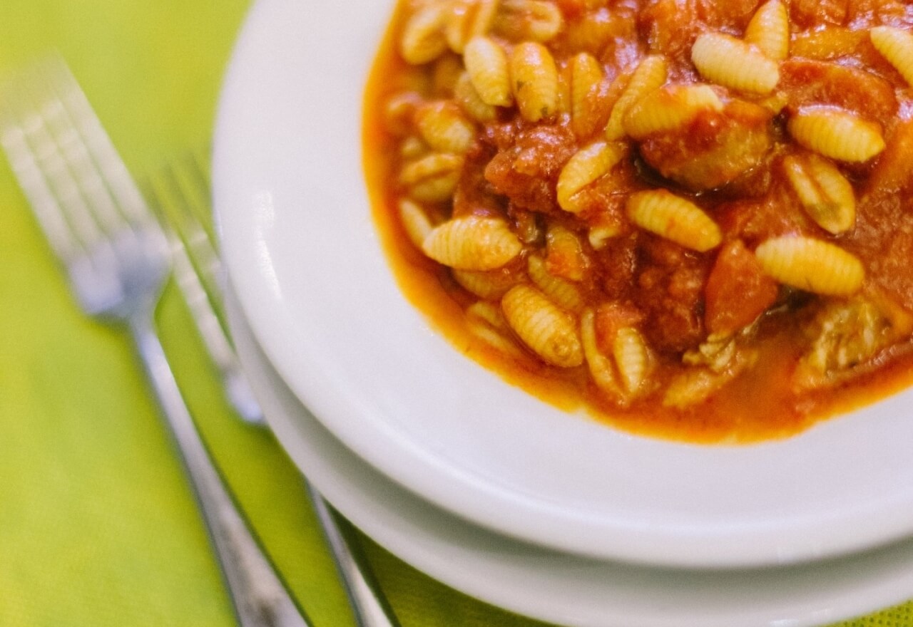 Sardinian gnocchi with tomato sauce