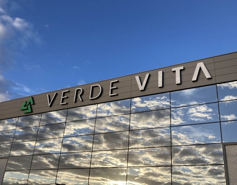 insegna esterna verde vita